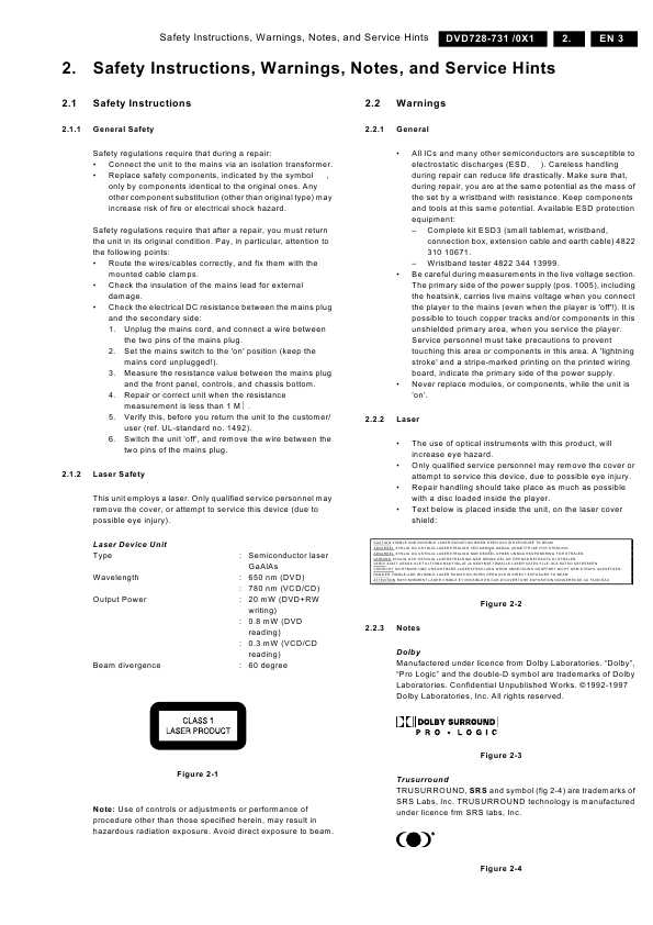 Сервисная инструкция Philips DVD-728, DVD-729, DVD-731
