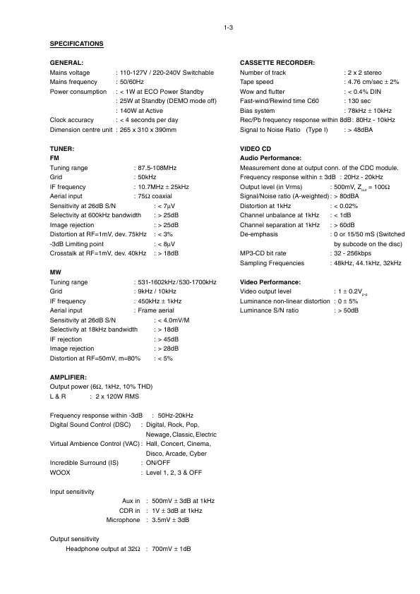 Сервисная инструкция Philips FW-V785