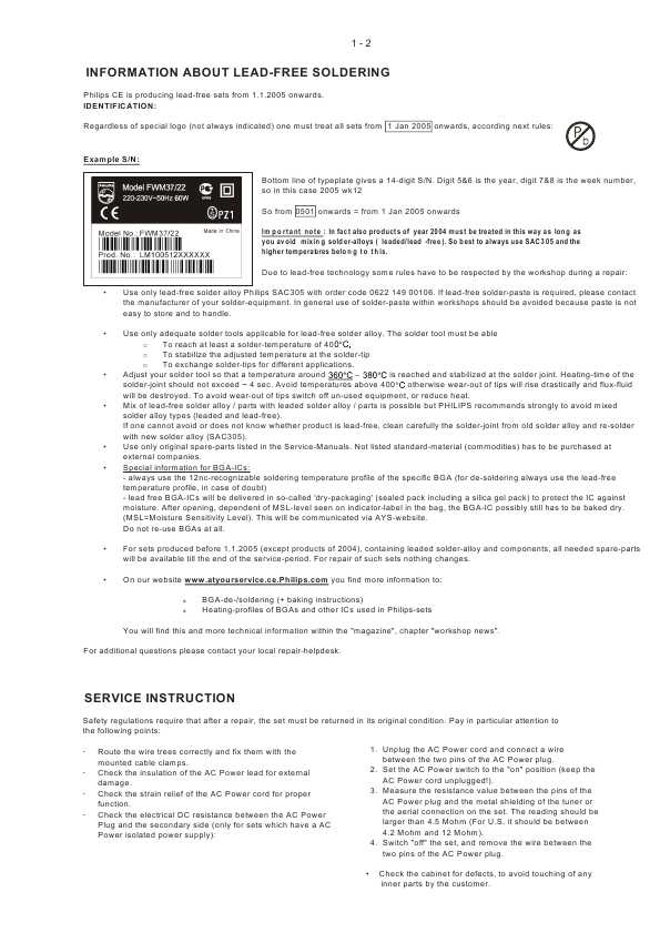 Сервисная инструкция Philips MC-D190