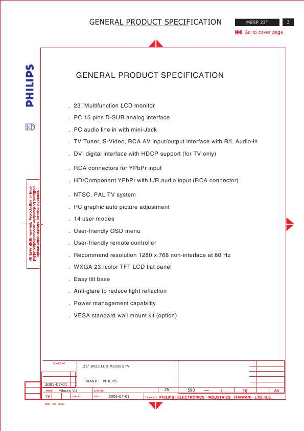 Сервисная инструкция Philips ML1.2A AA, ML1.2E AA, ML1.2U AA