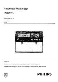 Сервисная инструкция Philips PM-2519