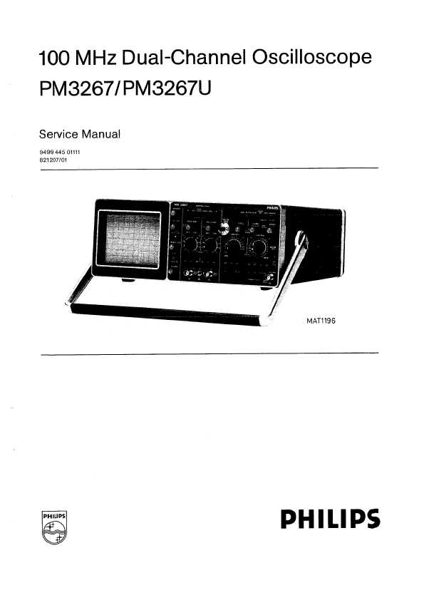 Сервисная инструкция Philips PM-3267, PM-3267U