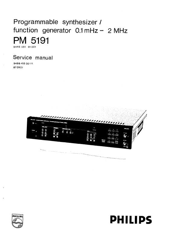 Сервисная инструкция Philips PM-5191