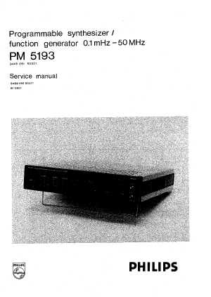 Сервисная инструкция Philips PM-5193
