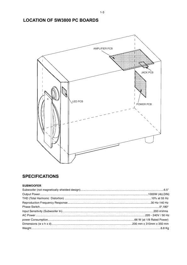Сервисная инструкция Philips SW-3700, SW-3800