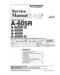 Сервисная инструкция Pioneer A-405R, A-505R, A-605R