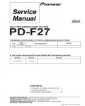 Сервисная инструкция Pioneer PD-F27