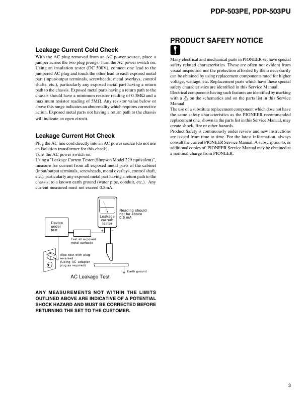 Сервисная инструкция Pioneer PDP-503PE, PU