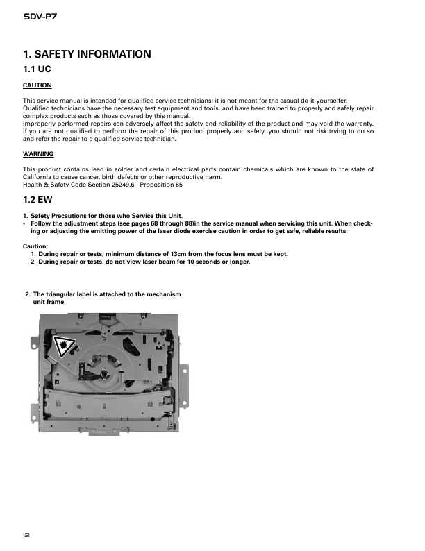 Сервисная инструкция Pioneer SDV-P7