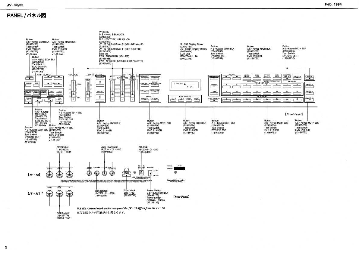 Сервисная инструкция Roland JV-35, JV-50