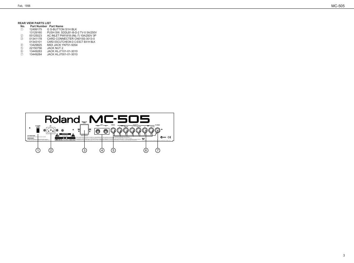 Сервисная инструкция Roland MC-505