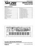 Сервисная инструкция Roland SH-201