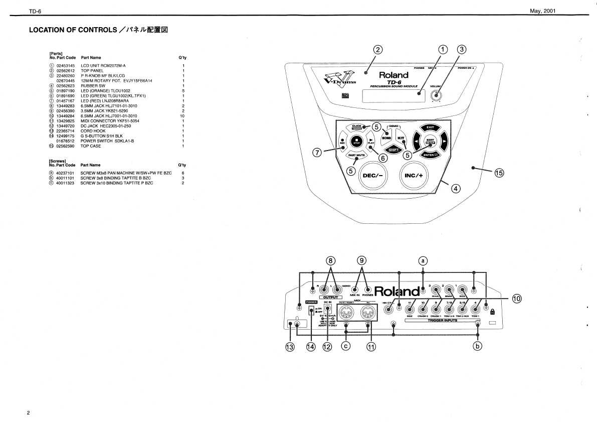 Сервисная инструкция Roland TD-6