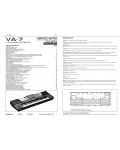 Сервисная инструкция Roland VA-7