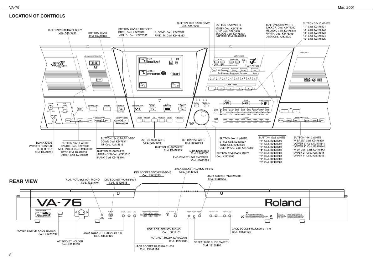 Сервисная инструкция Roland VA-76