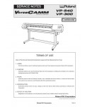 Сервисная инструкция Roland VP-300 540 VERSACAMM