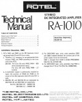 Сервисная инструкция Rotel RA-1010