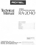 Сервисная инструкция Rotel RA-2040