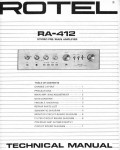 Сервисная инструкция Rotel RA-412