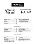 Сервисная инструкция Rotel RA-413