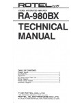 Сервисная инструкция Rotel RA-980BX