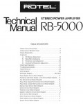 Сервисная инструкция Rotel RB-5000