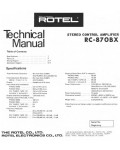 Сервисная инструкция Rotel RC-870BX