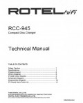 Сервисная инструкция Rotel RCC-945