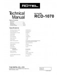 Сервисная инструкция Rotel RCD-1070