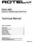 Сервисная инструкция Rotel RDA-980