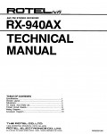 Сервисная инструкция Rotel RX-940AX