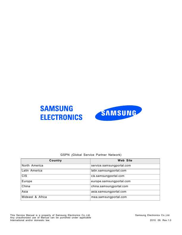 Сервисная инструкция Samsung GT-P1000