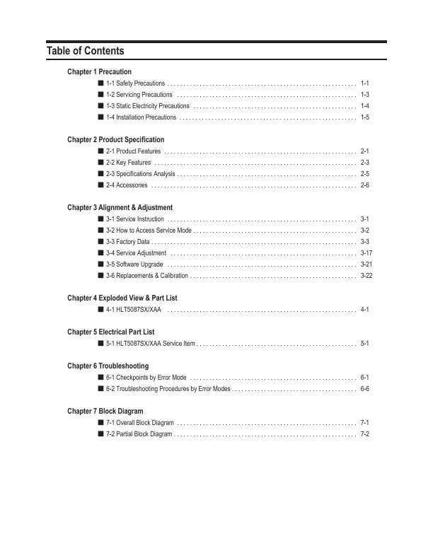 Сервисная инструкция Samsung HL-T5087SX