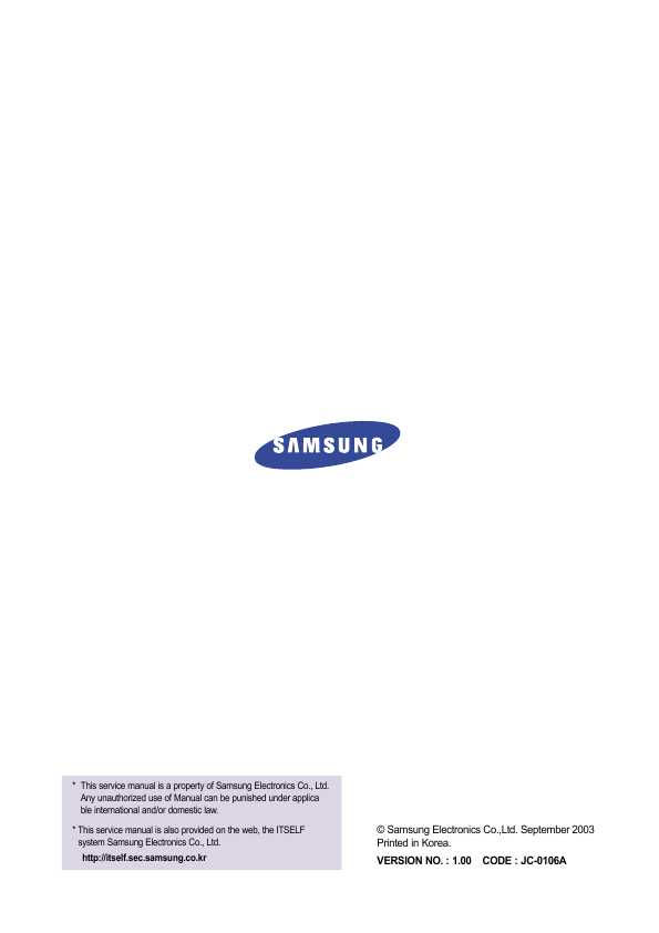 Сервисная инструкция Samsung ML-2550, ML-2551N, ML-2552W