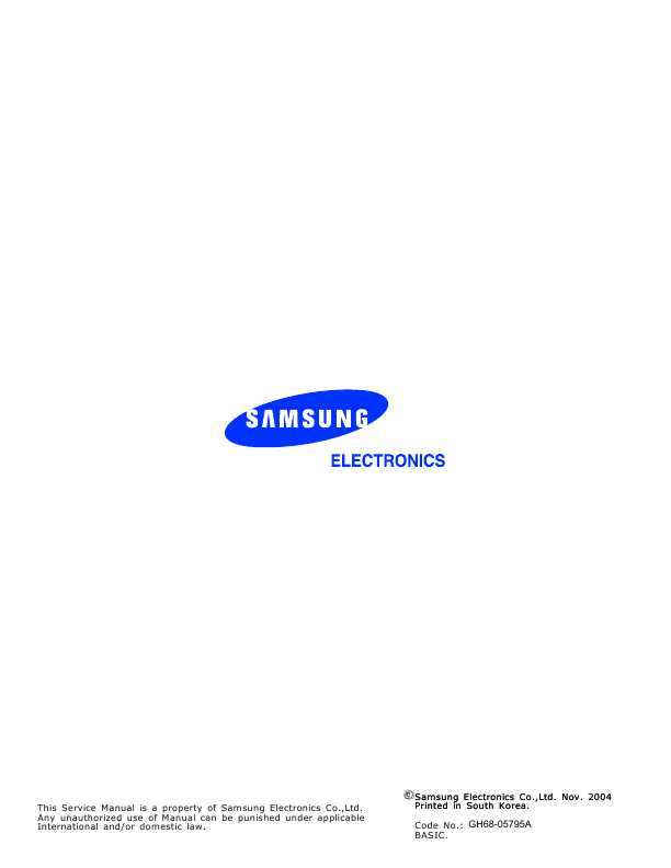 Сервисная инструкция Samsung SGH-Z110V