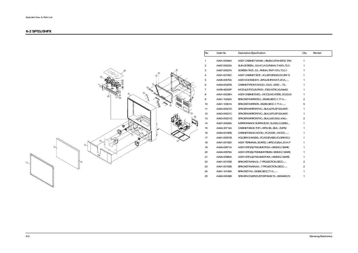 Сервисная инструкция Samsung SP-53J5HFX