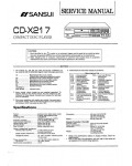 Сервисная инструкция Sansui CD-X217