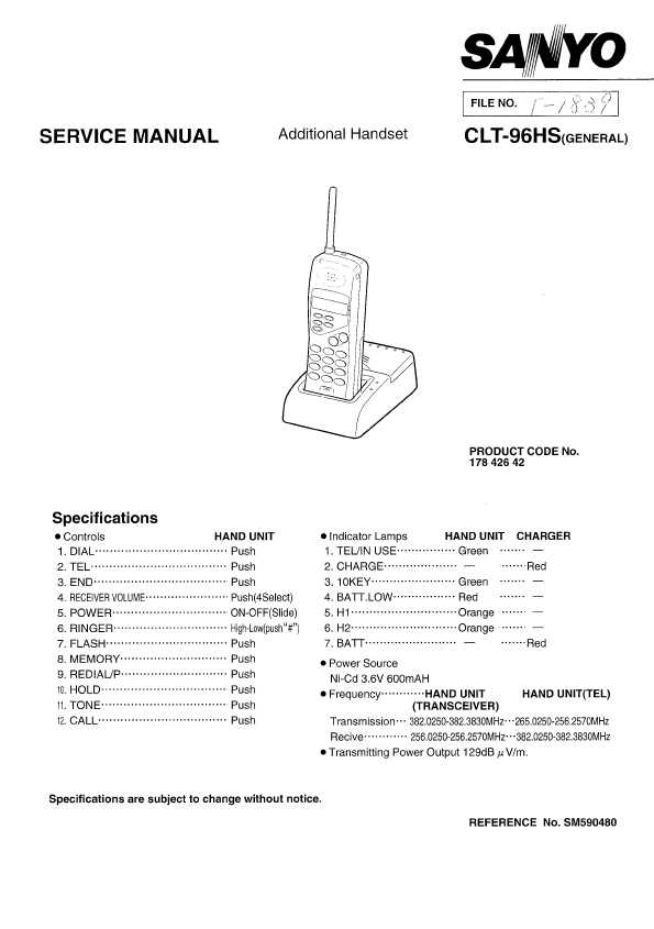 Сервисная инструкция Sanyo CLT-96HS