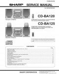 Сервисная инструкция Sharp CD-BA120, CD-BA125