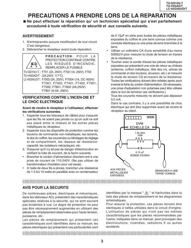 Сервисная инструкция Sharp LC-45GX6U