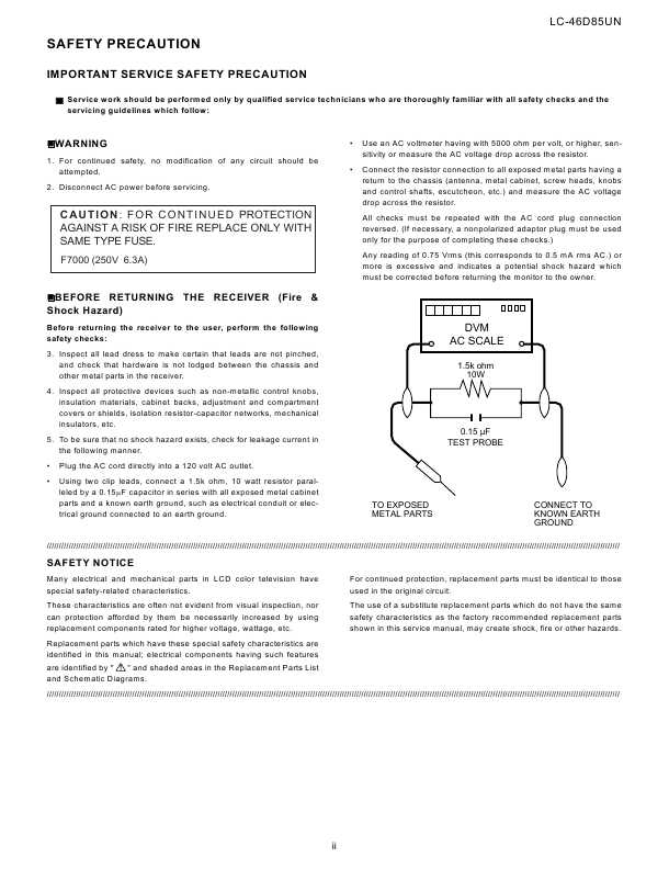 Сервисная инструкция Sharp LC-46D85UN