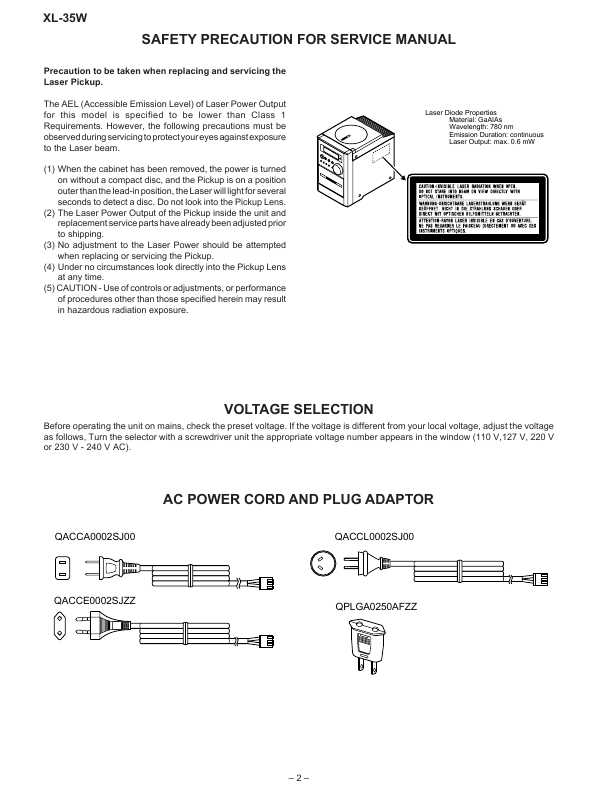 Сервисная инструкция Sharp XL-35W