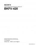 Сервисная инструкция SONY BKFV-420, MM, 1st-edition