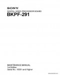 Сервисная инструкция SONY BKPF-291, MM, 1st-edition
