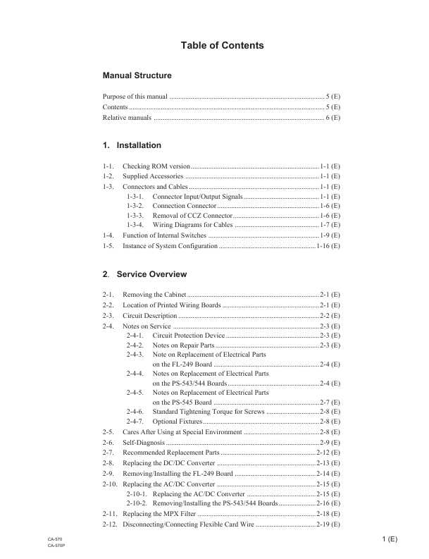 Сервисная инструкция Sony CA-570, CA-570P VOL.1 PART2