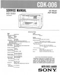 Сервисная инструкция Sony CDK-006