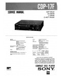 Сервисная инструкция Sony CDP-17F