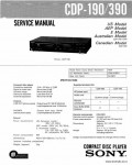 Сервисная инструкция SONY CDP-190, 390
