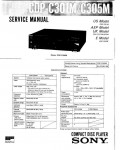 Сервисная инструкция Sony CDP-C301M, CDP-C305M
