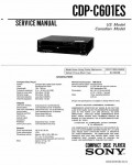 Сервисная инструкция SONY CDP-C601ES